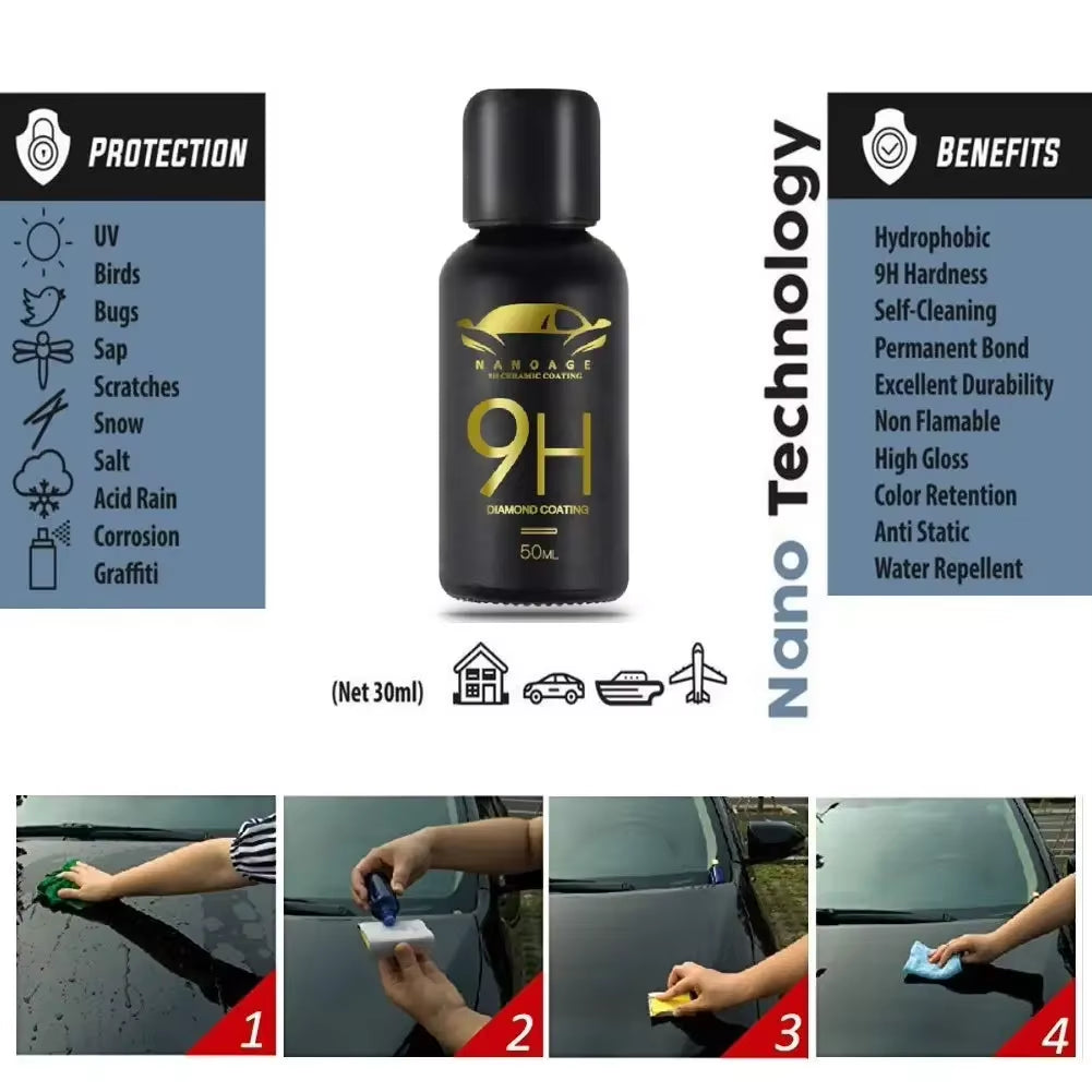Greyghost Ceramic Coating for Cars Mr Fix 9H Nano Coating Ceramic Car Coating Hydrophobic Car Paint Protection anti Scratch