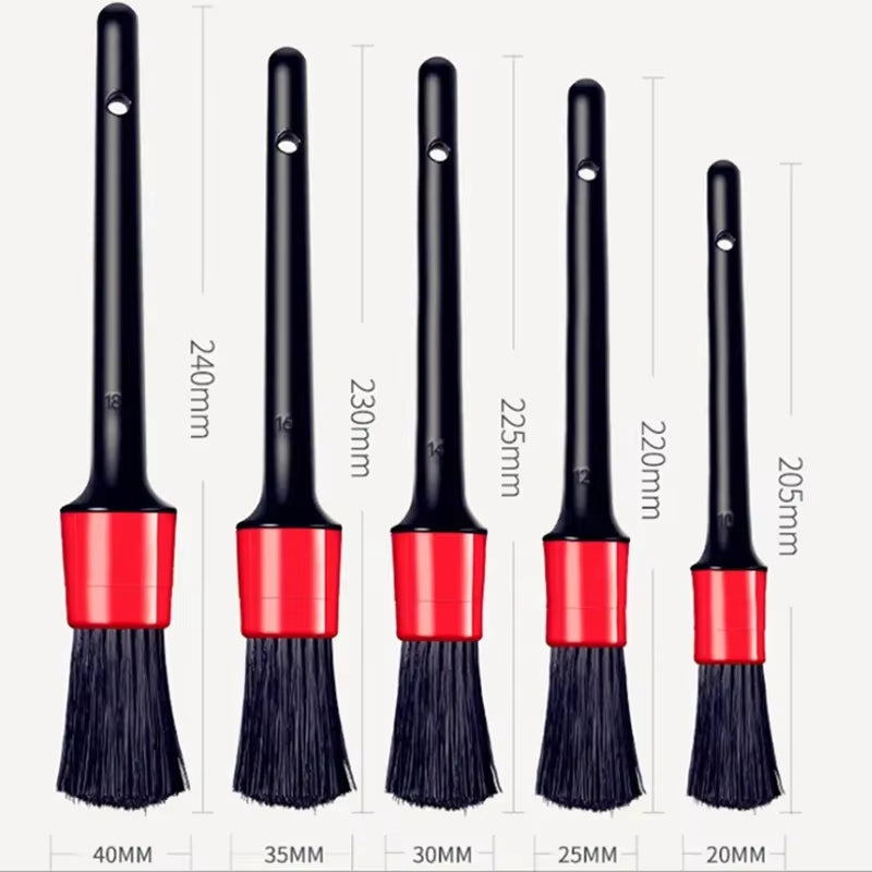 1/5Pcs Car Cleaning Brush Kit Automotive Detail Brushes for Car Interior Detailing Brush Set Wheel Rims Clean Brush Plastic