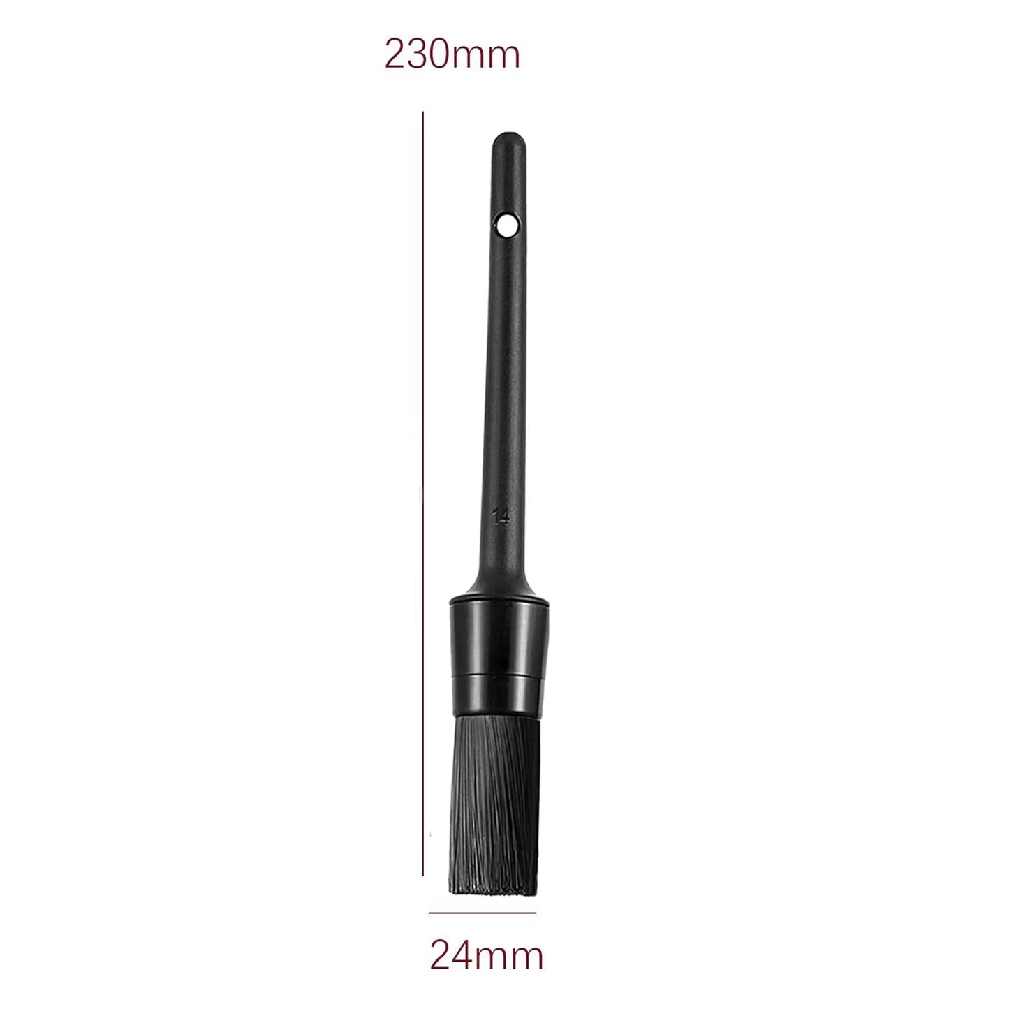 1/5X Car Detail Cleaning Brush Car Detailing Brush Set 5 Sizes for Cleaning Car Interior Air Vent Automotive Brushes Kit Black