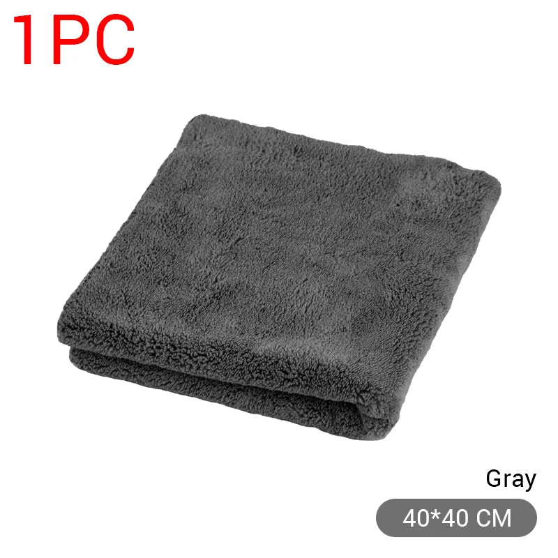 SEAMETAL 40X40Cm Microfiber Towels Car Care Washing Thicken Towel Car Detailing Drying Cloth Cleaning Tool Auto Wash Accessories