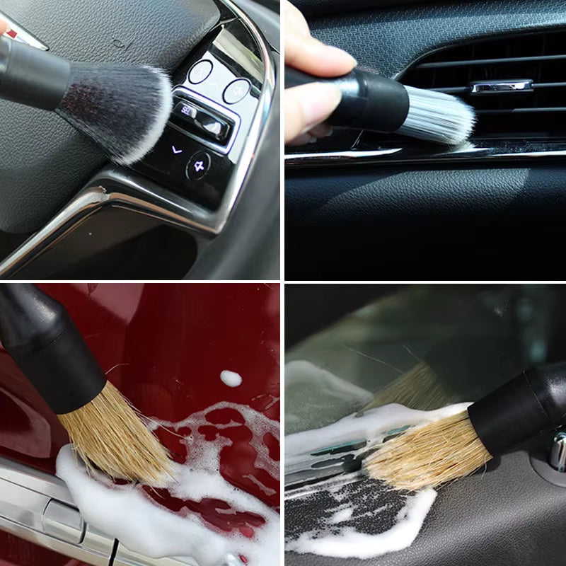 5/3 Sets of Car Wash Soft Brush Details Family Car Dual-Purpose Small Brush Car Interior Gap Multi-Function Outlet Cleaning Tool