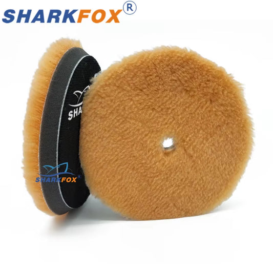 Sharkfox 3"(80Mm)/5"(125Mm)/6"(150Mm) Wool Polishing Pad High Density Lambs Woollen Polish Buffing Pad Car Polisher Buffing