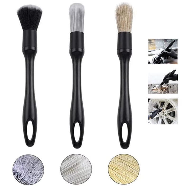 5/3 Sets of Car Wash Soft Brush Details Family Car Dual-Purpose Small Brush Car Interior Gap Multi-Function Outlet Cleaning Tool