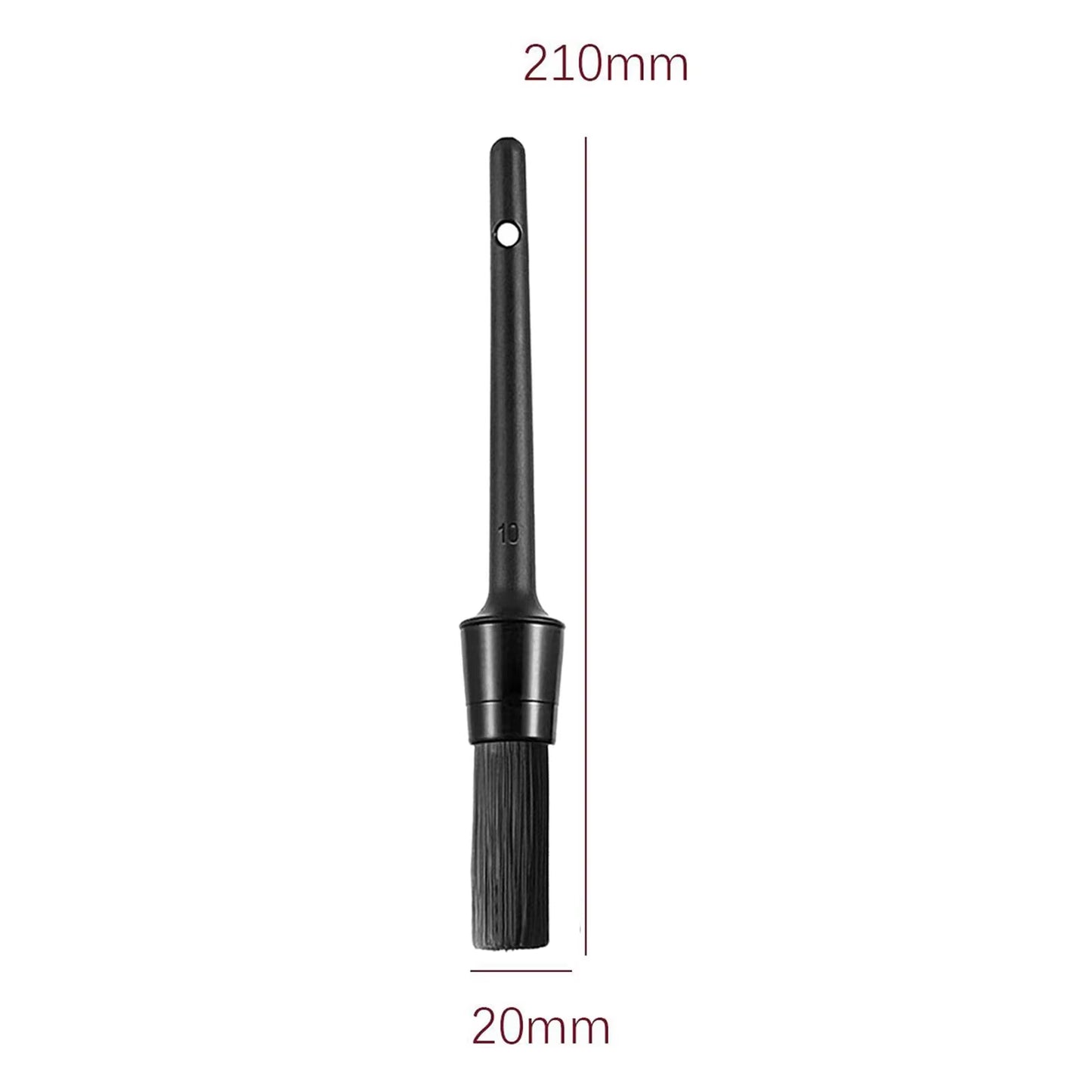 1/5X Car Detail Cleaning Brush Car Detailing Brush Set 5 Sizes for Cleaning Car Interior Air Vent Automotive Brushes Kit Black