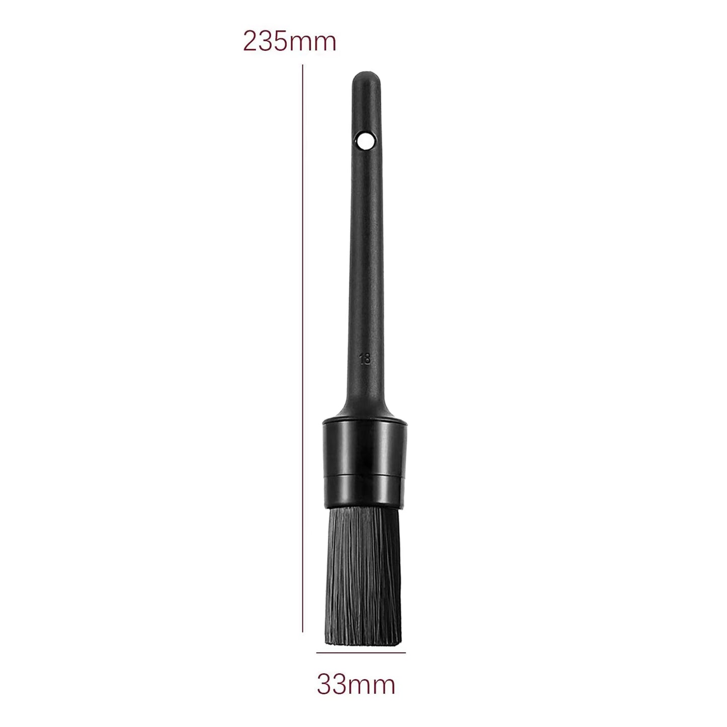 1/5X Car Detail Cleaning Brush Car Detailing Brush Set 5 Sizes for Cleaning Car Interior Air Vent Automotive Brushes Kit Black