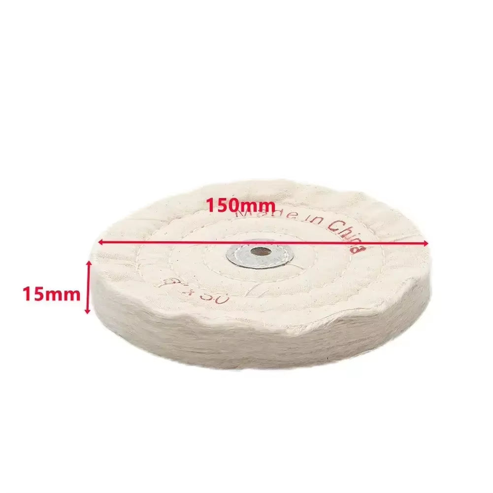 150/200Mm Wheels Buffing Polishing Wheel Cotton Lint Cloth Buffing Wheel Power Angle Bench Grinder Tool Polishing Disc Polisher