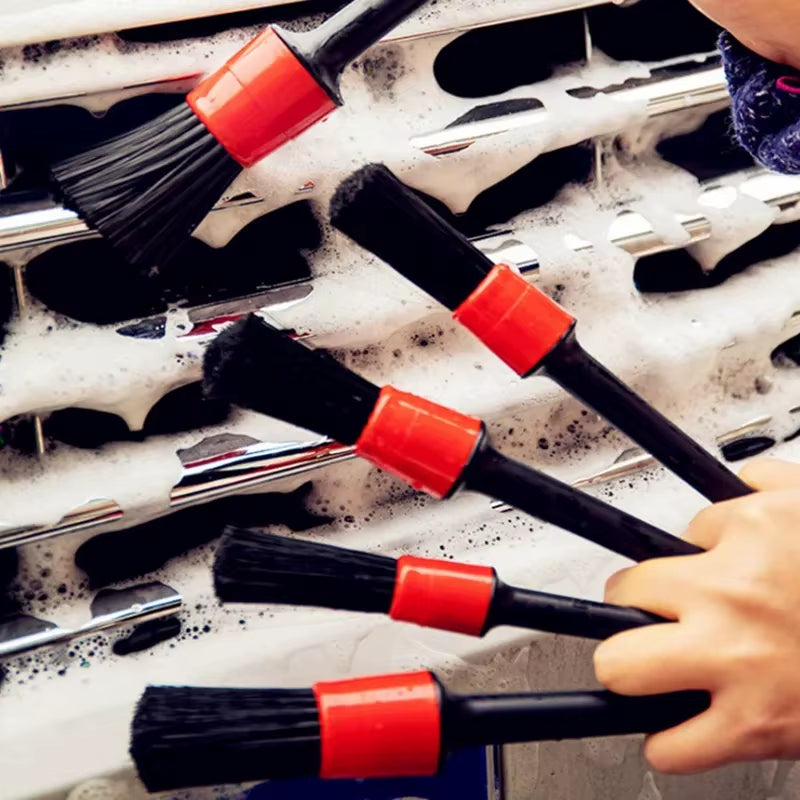 1/5Pcs Car Cleaning Brush Kit Automotive Detail Brushes for Car Interior Detailing Brush Set Wheel Rims Clean Brush Plastic