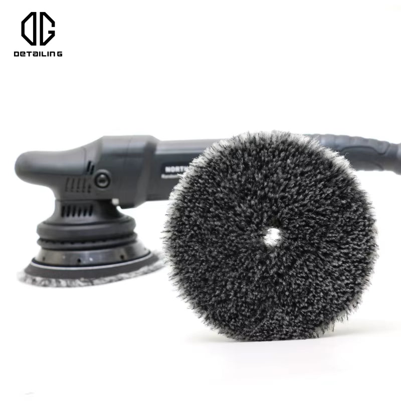 North Wolf New Style 150Mm 5 Inch Wool Buffing Pad Steel Wool Polishing Pad Car  Lamb Buffing Pad