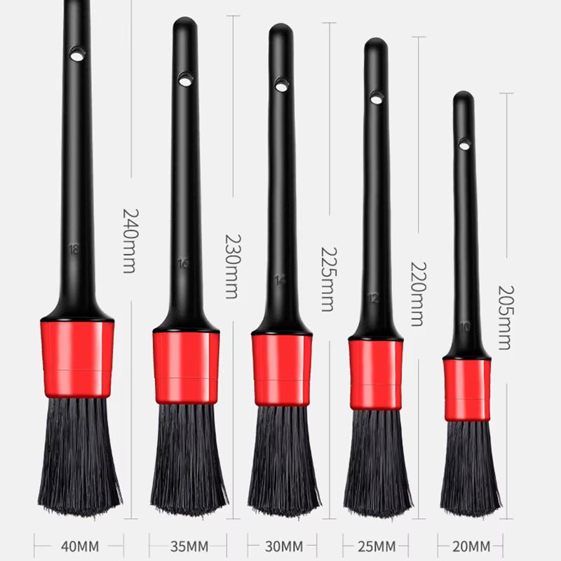 5/3 Sets of Car Wash Soft Brush Details Family Car Dual-Purpose Small Brush Car Interior Gap Multi-Function Outlet Cleaning Tool